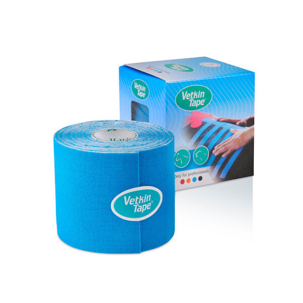 VetkinTape kinesiology tape 6cm blue single roll