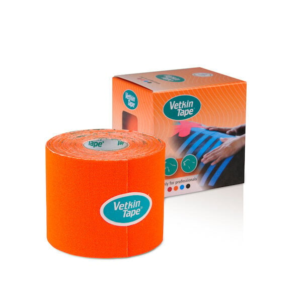VetkinTape kinesiology tape 6cm orange single roll