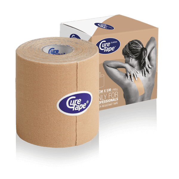 CureTape Classic Kinesiology Tape – 2 Inch X 16.5 Ft Roll, Black, Waterproof & Latex-Free