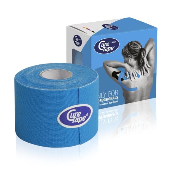 curetape-Intro-offer-kinesiology-tape-product-classic-blue-5cm-x-5m-3-single-roll-with-box-packaging-lr-image