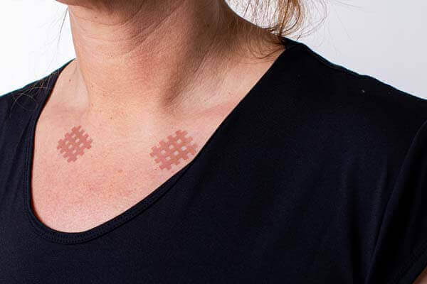 neck tension cross tape acupressure patches