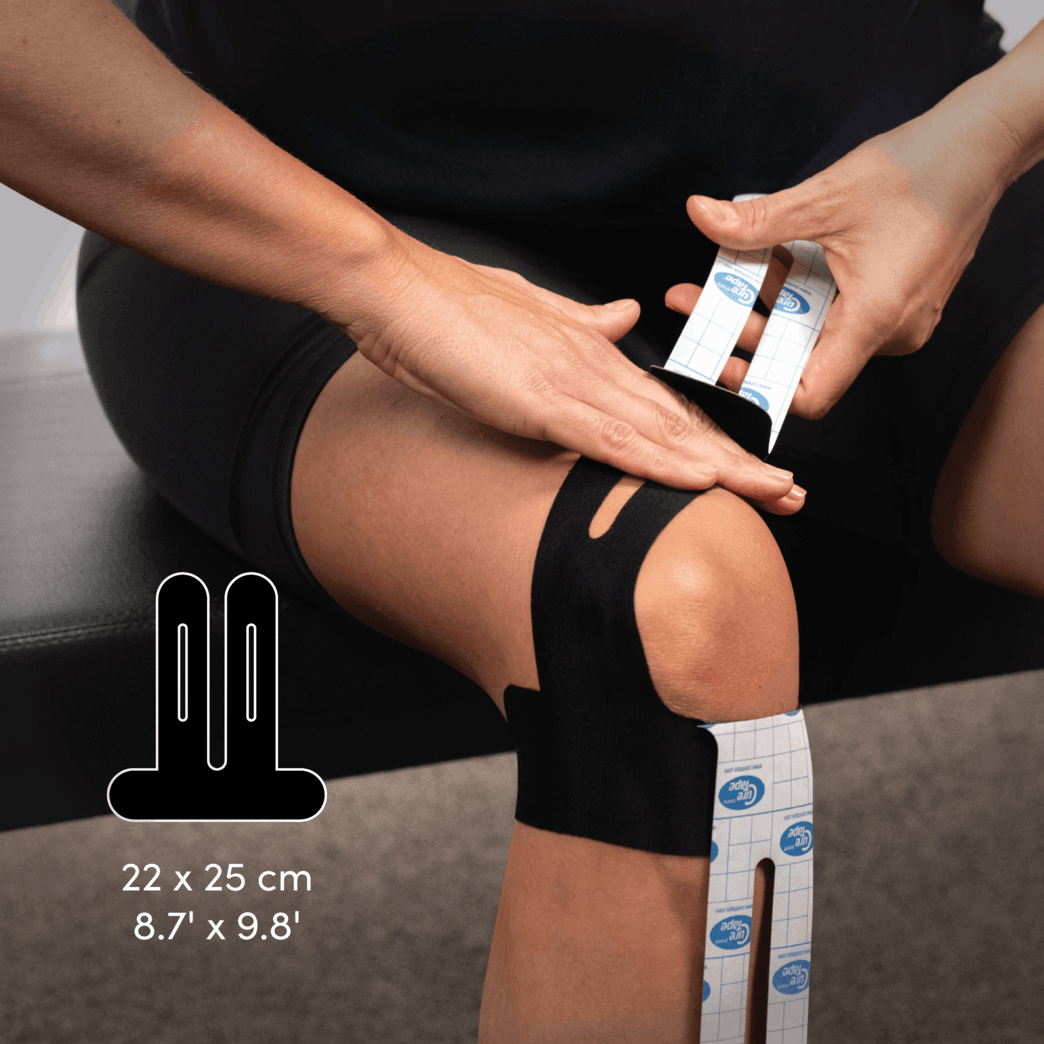 CureTape Pre Cut Kinesiology Tape for Knee (6pcs) - Image 4