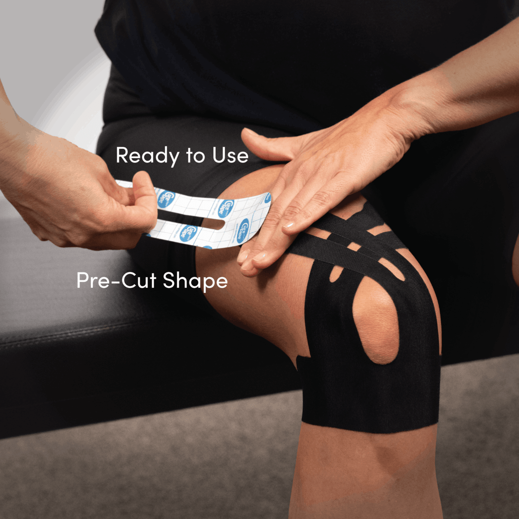 CureTape Pre Cut Kinesiology Tape for Knee (6pcs) - Image 5